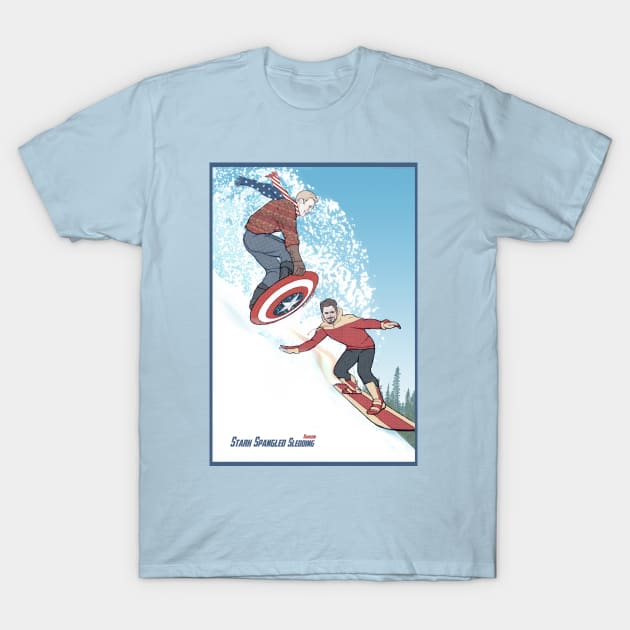 Spangled Sledding T-Shirt by karadin